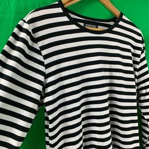 Black N White Striped Shirt